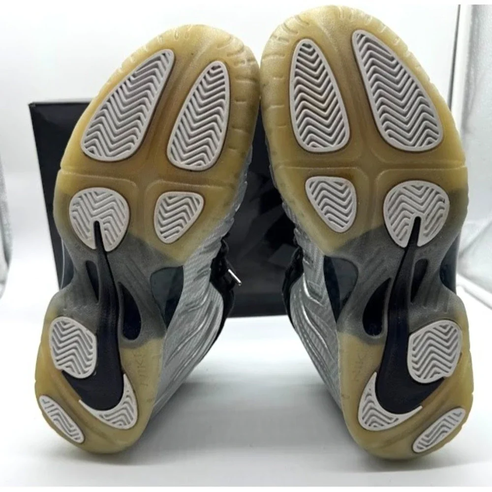 Nike Little Posite Pro GS Metallic Silver Black 644792-007 Youth US 7Y EU40